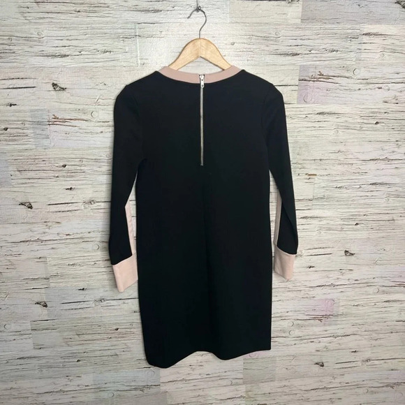 J crew size 0 long sleeve  pink black wool blend dress - Picture 6 of 10